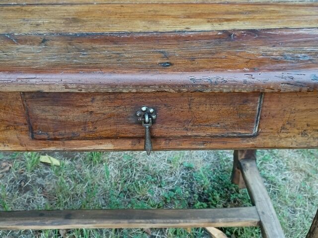 Old farmhouse table late 19th century in solid oak