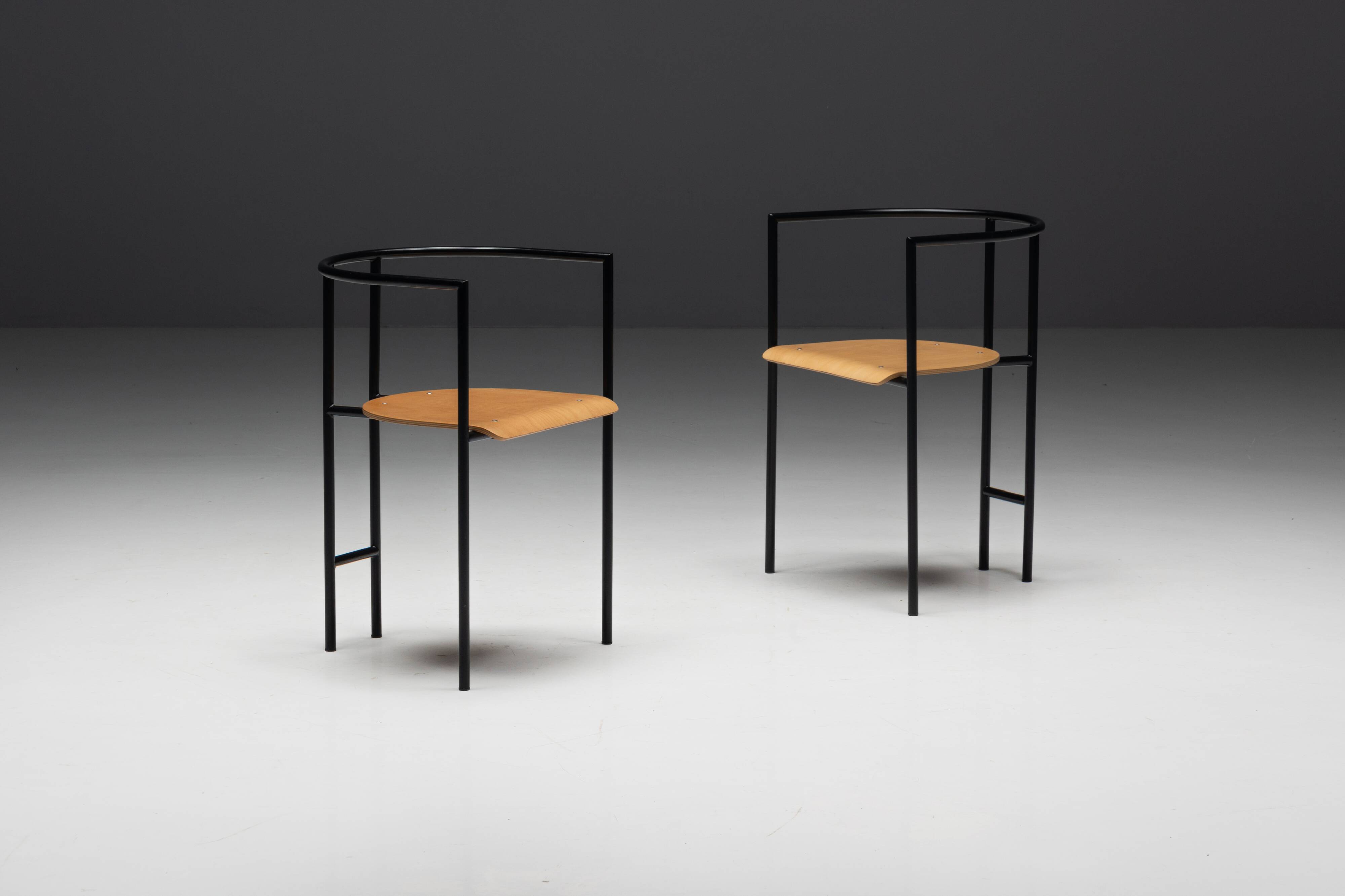 Postmodern "Tokyo" Armchairs by Rodney Kinsman for Bieffeplast, Italy, 1980s