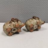 Ceramic elephants as a salt and pepper set made for Danish Søholm 1970-80s