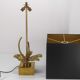 Lampe fleur stylisée en laiton doré