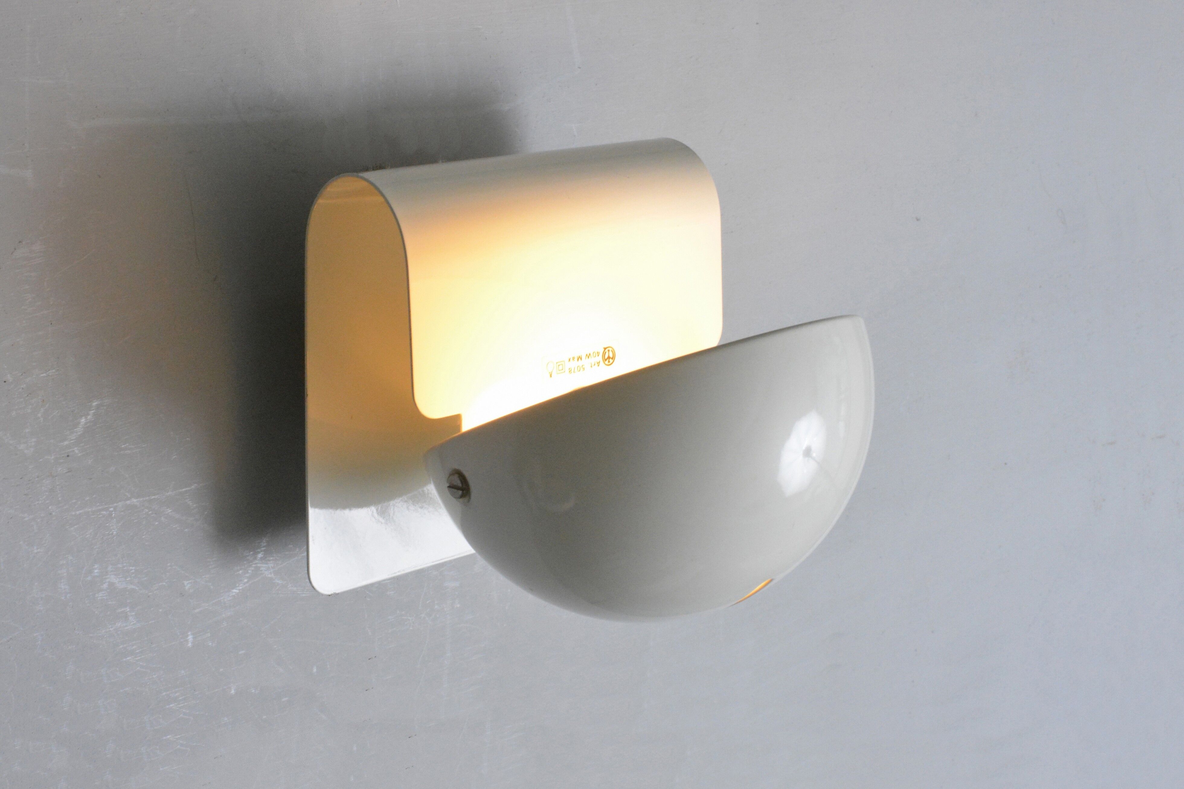 Pair of iGuzzini Bugia wall lamps, Italy 70s