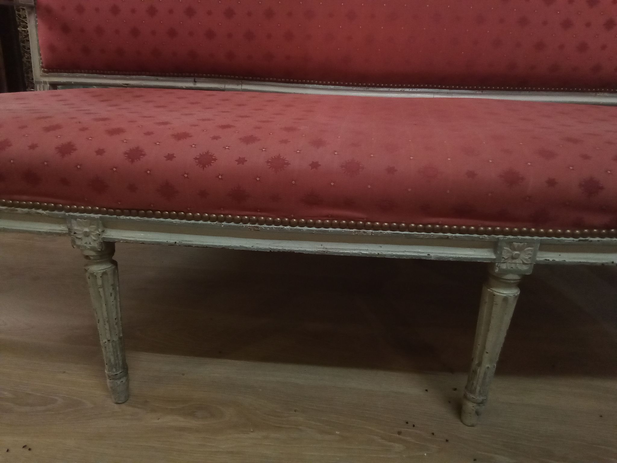 Canapé banquette d'époque Louis XVI