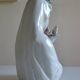 Virgin Mary statue bust in polychrome porcelain Virgin with crown of roses
