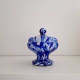 Murano glass opaline candy dish