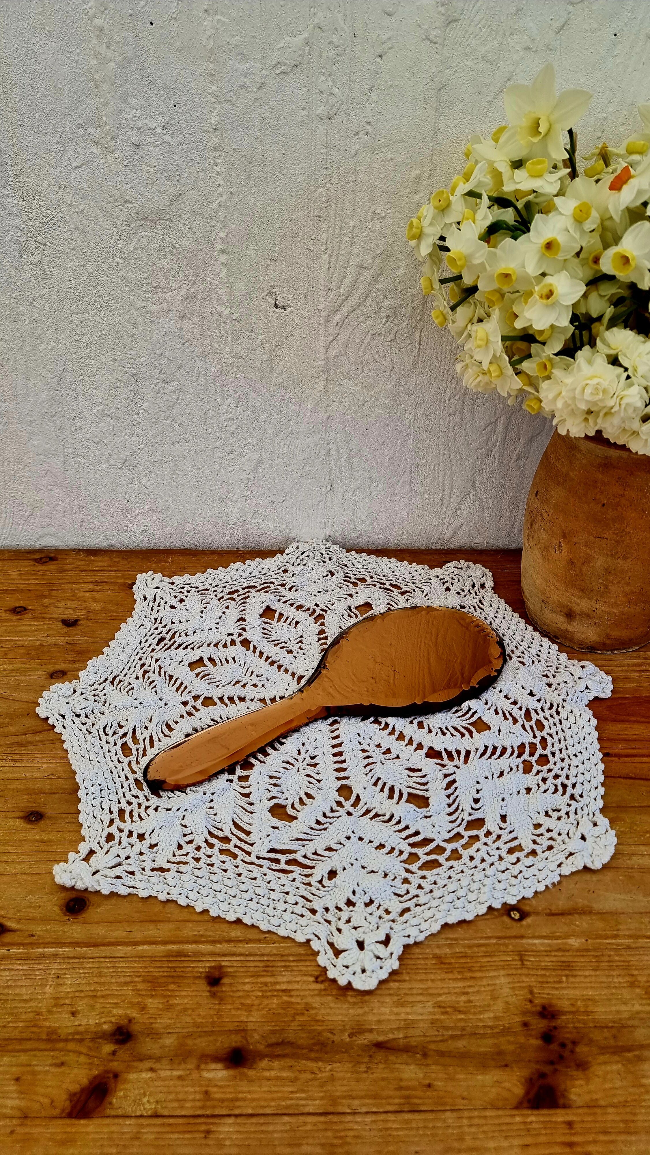 Art Deco style hand mirror