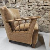 Pair of 50" Brutalist armchairs