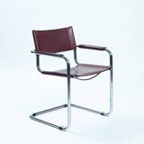 Chaises Bauhaus en cuir, Fasem 1980s