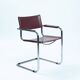 Chaises Bauhaus en cuir, Fasem 1980s