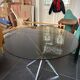 Table Verre 70s vintage Chrome