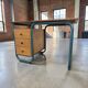 Curved vintage industrial desk / Bauhaus desk