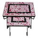 Pair of nesting tables in wrought iron and ceramic mosaic – 1950s-60s