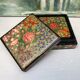 6 under glass decorated with flowers