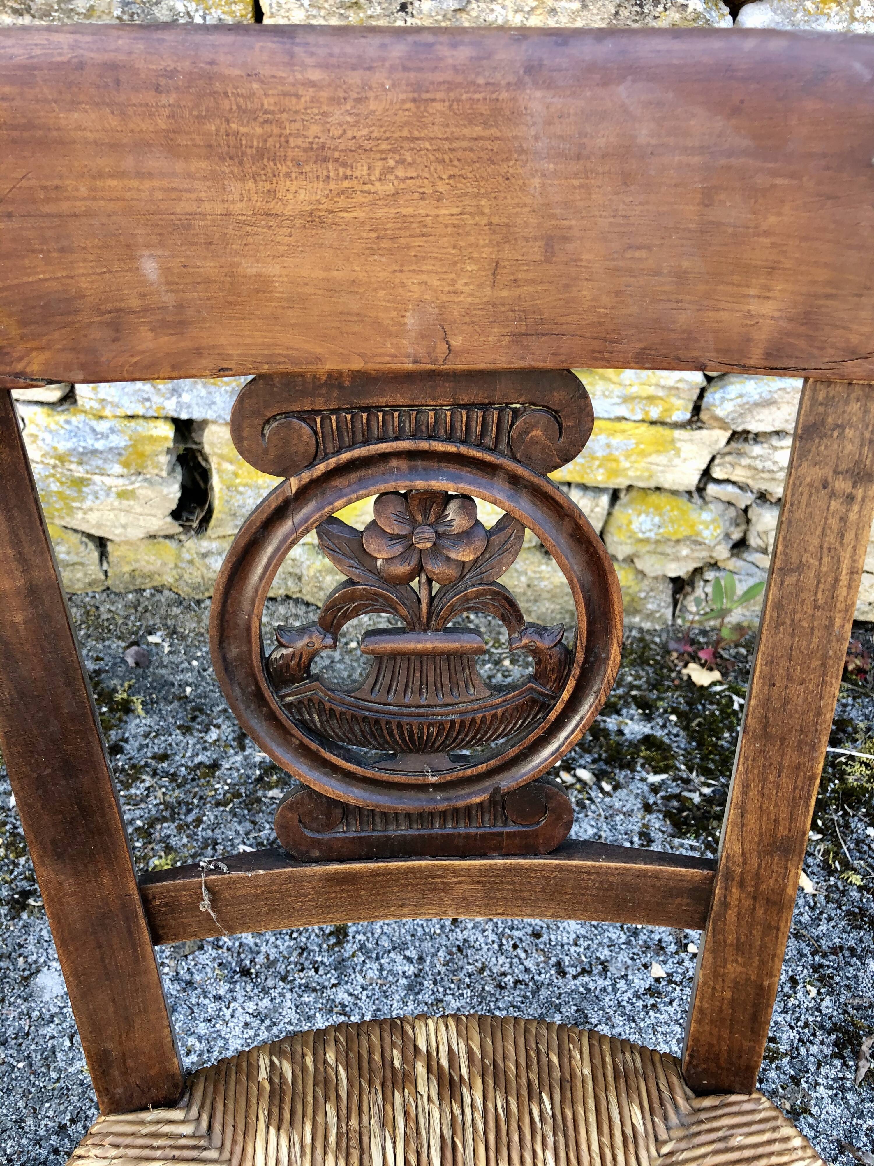 Pair of chairs early 19th century restoration