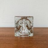German glass cube ice candle holder by Peill & Putzler, 1970s.