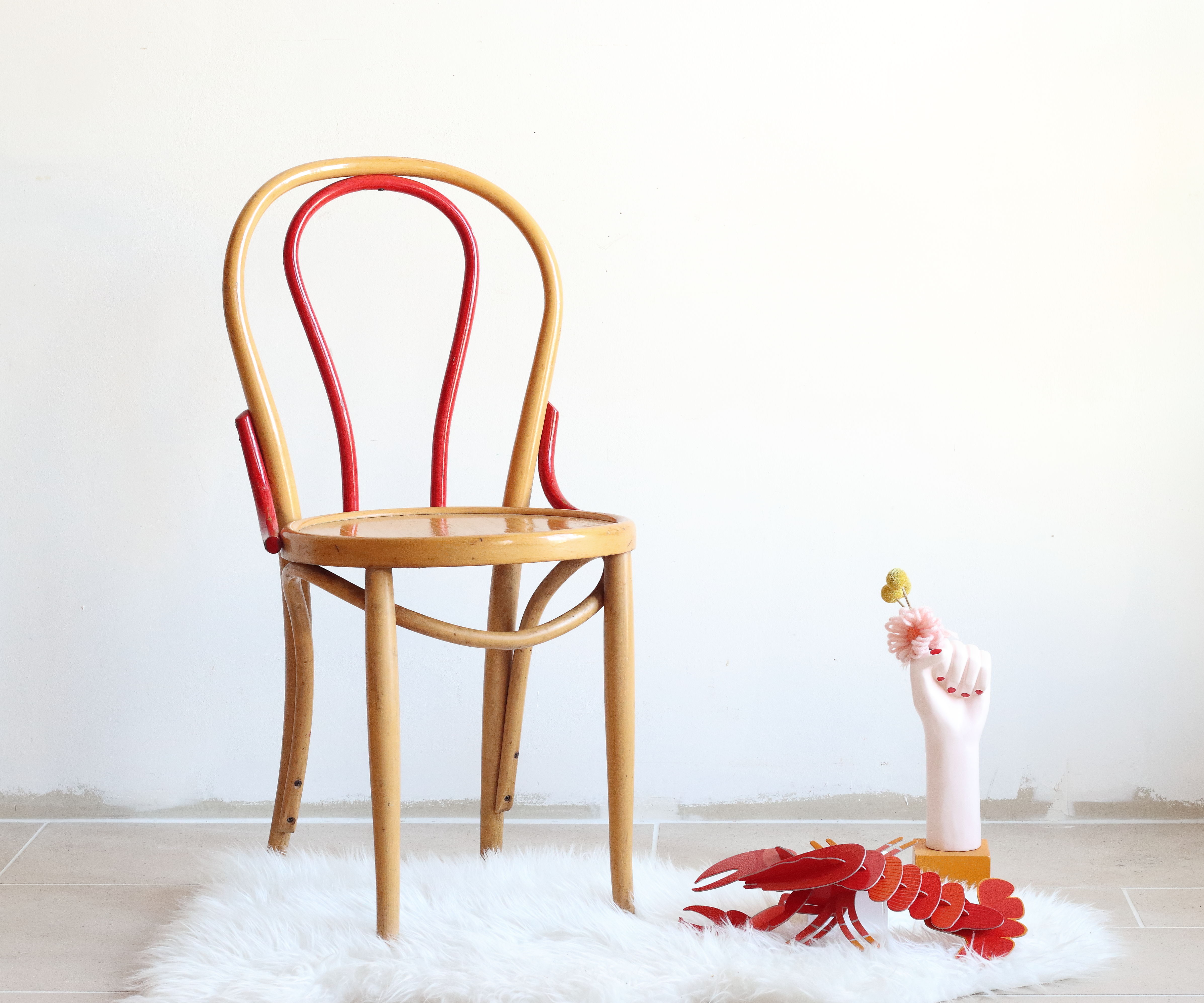 Chaise bistrot en bois courbé