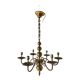 Small golden Dutch chandelier with 6 arms of light