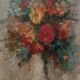 Still life painting with a vase of flowers by Osman DE Scolari (Palermo, 1908 - Florence, 1998)
