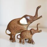Iron and brass elephants