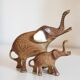 Iron and brass elephants