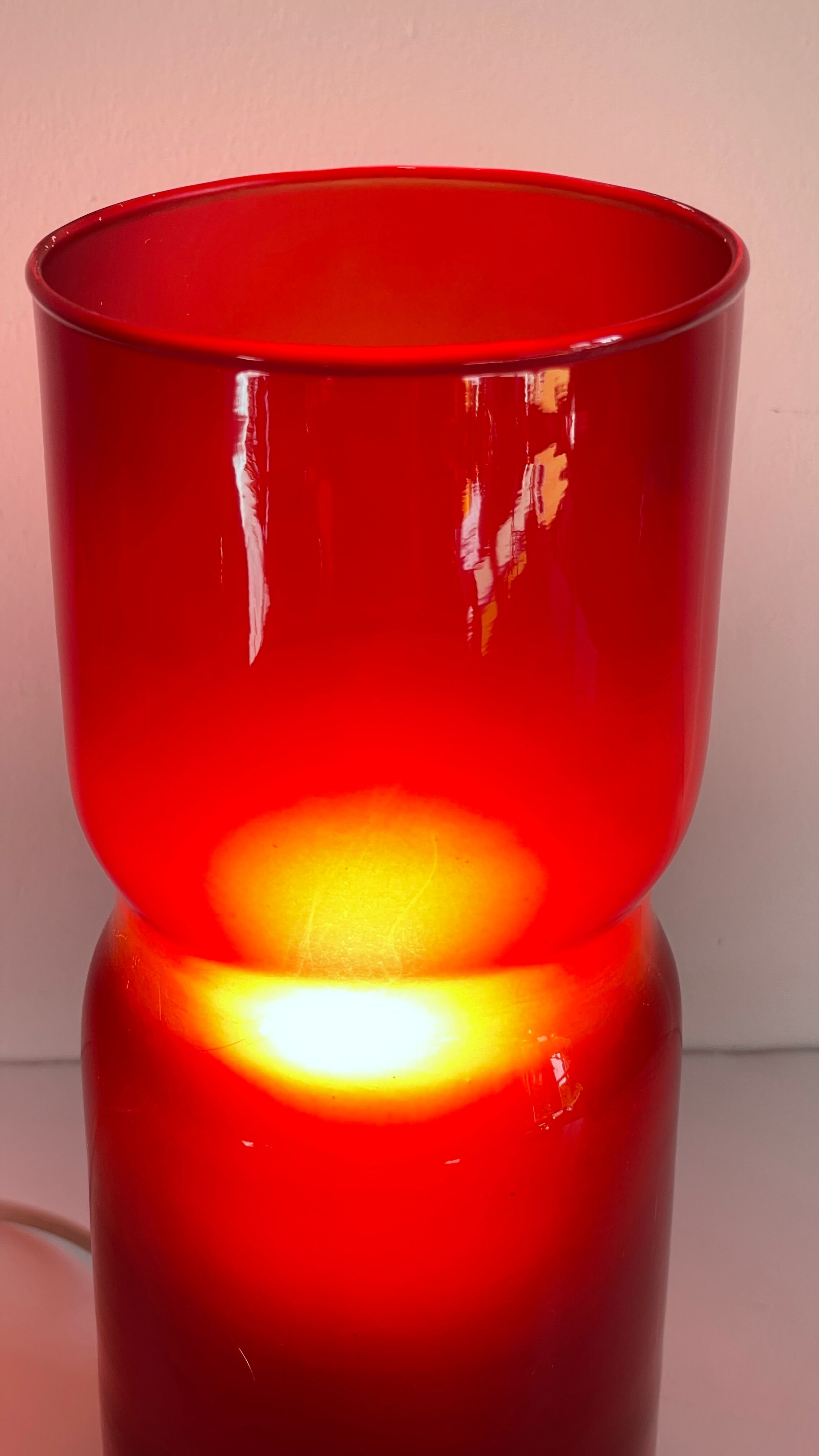 Red glass ambient lamp