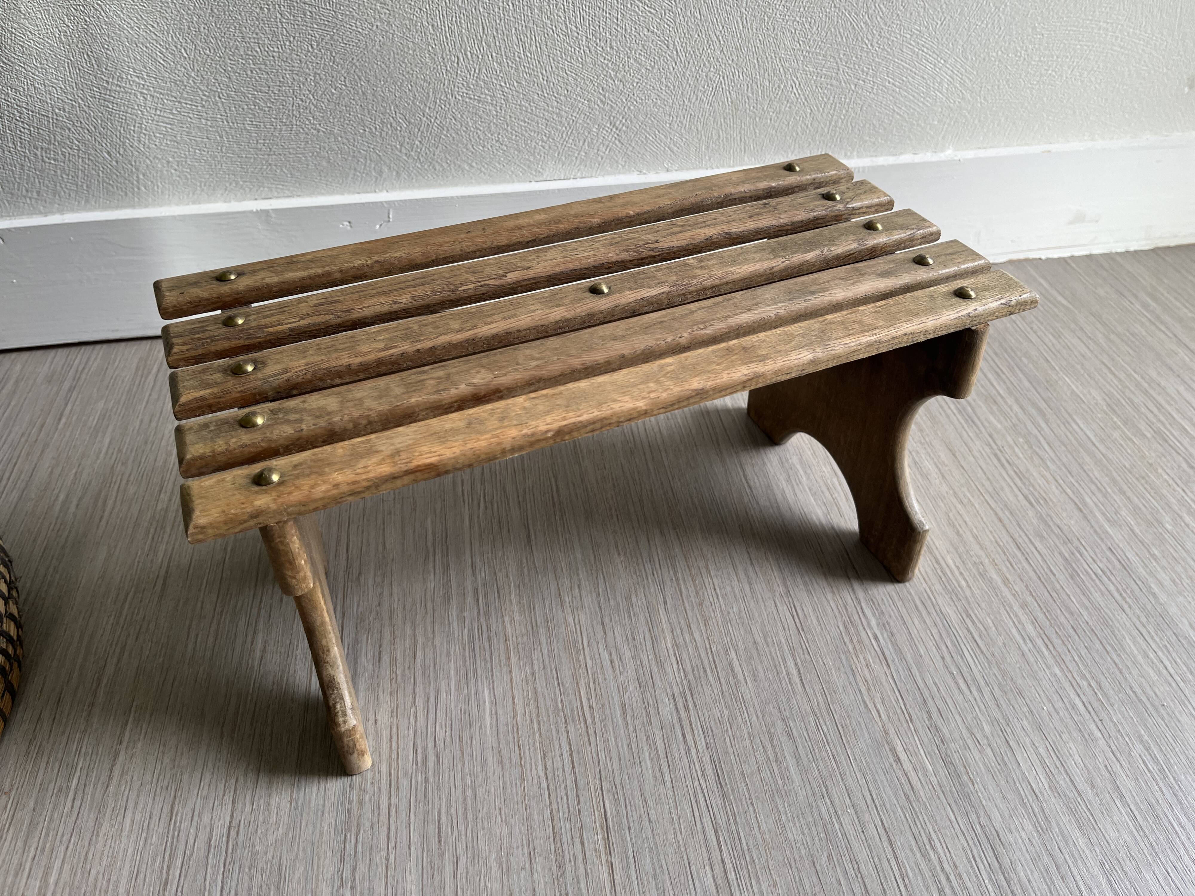Small wooden bench