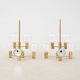 Hans-Agne Jakobsson Clear Glass and Brass Wall Lights, a pair, Sweden 1960