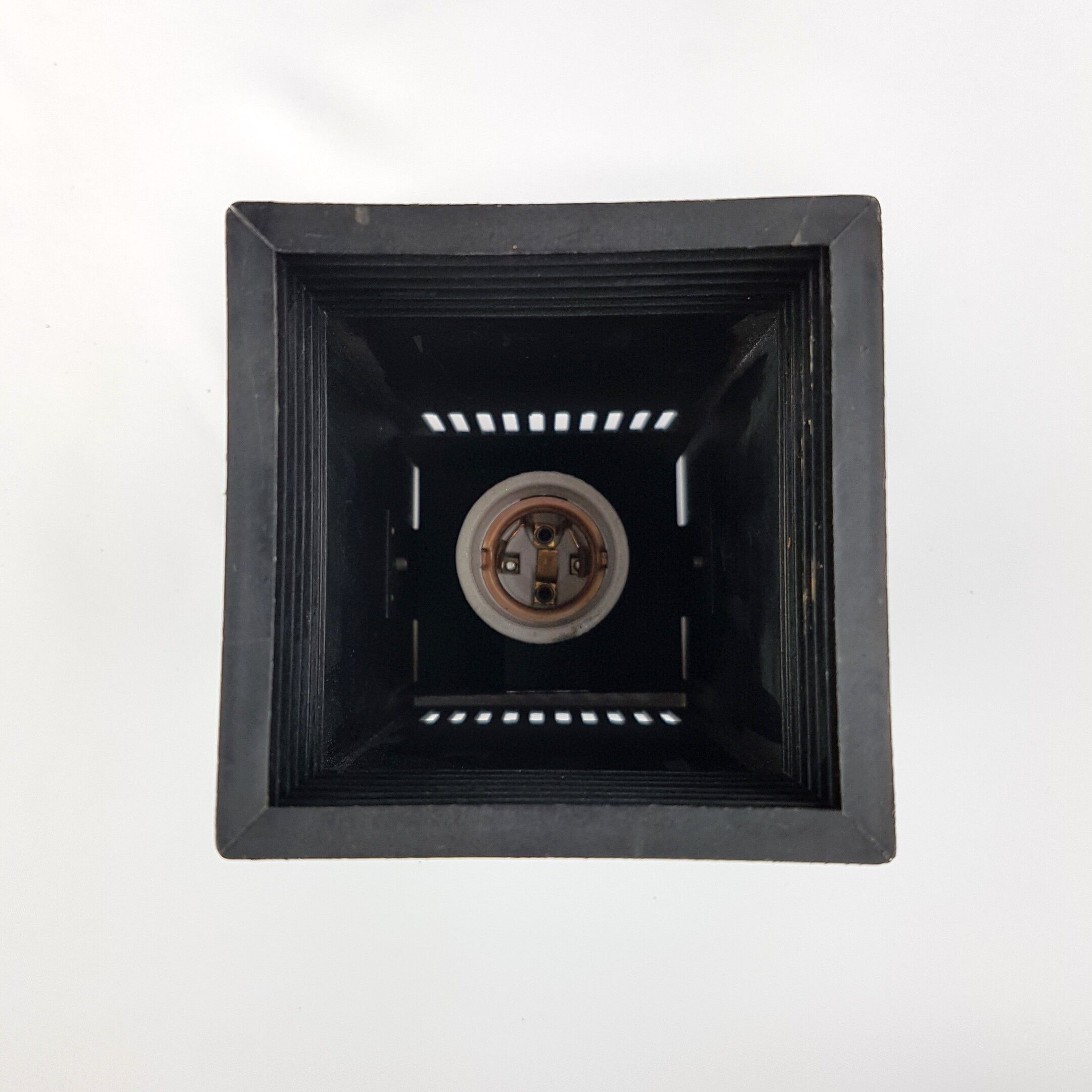 Paire de spots carré aluminium brossé