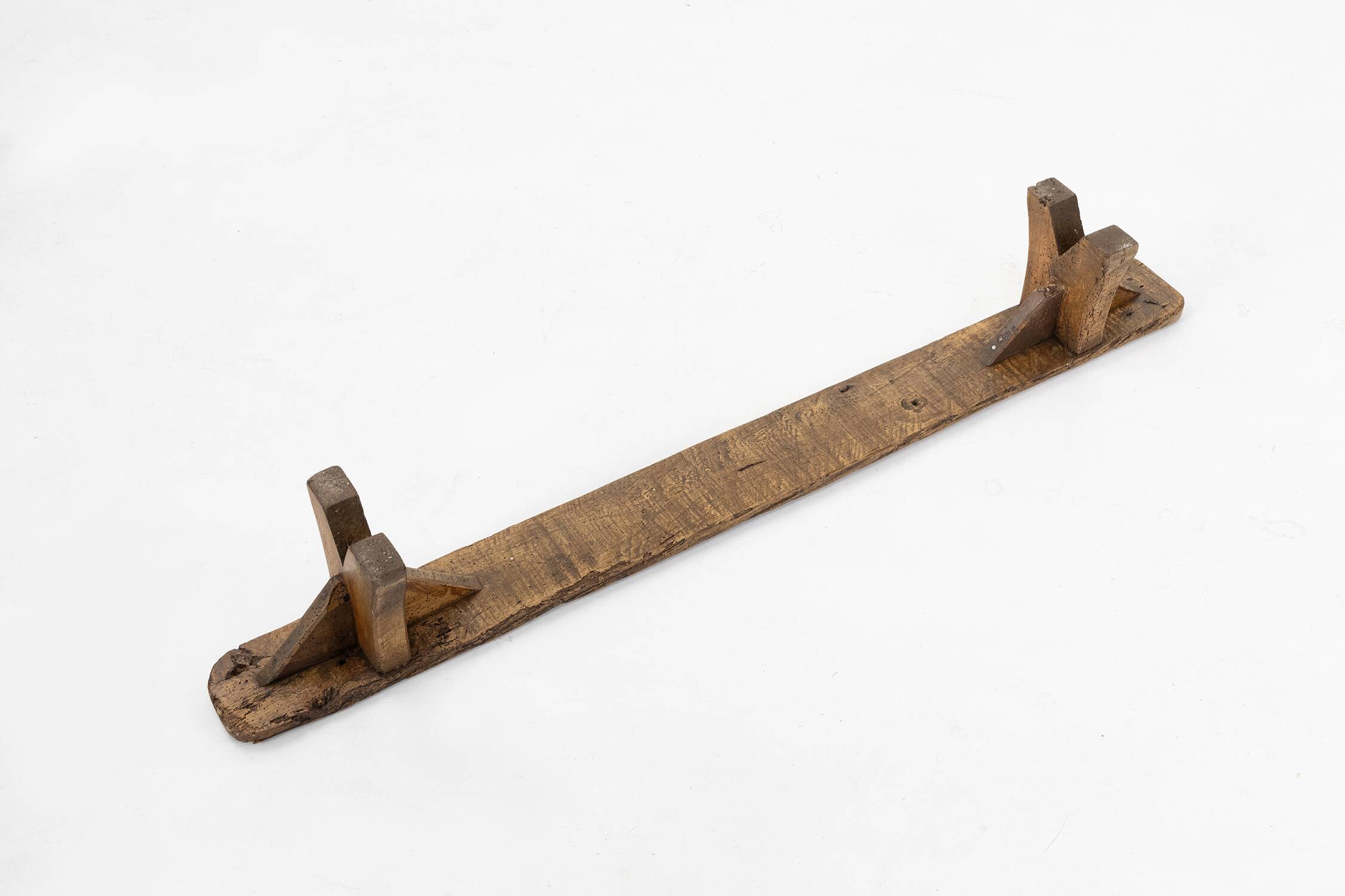 Decorative wooden low bench, France ca. 1850