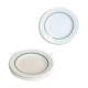 Set of 4 mouin des Loups plate, green motif, French vintage, rustic, countryside