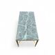 Green marble and brass coffee table