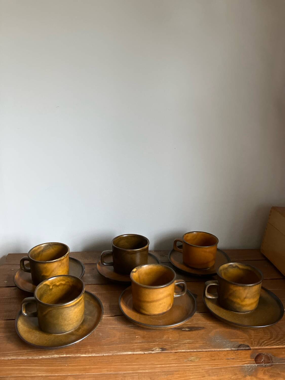 6 West German coffee cups