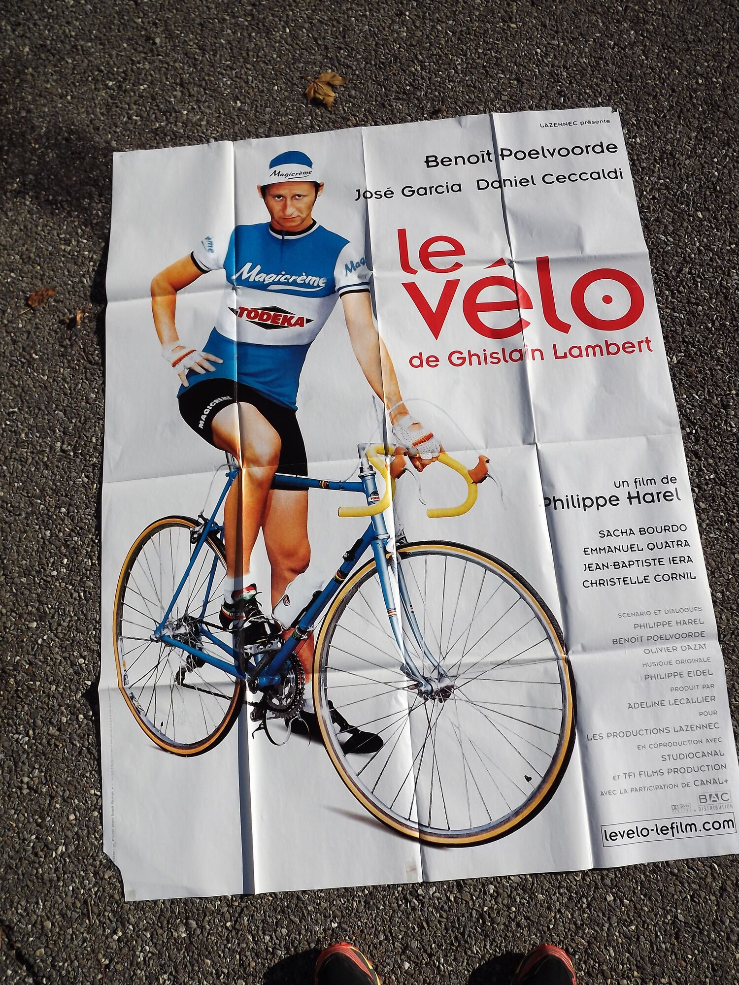Affiche cinéma originale "Le vélo" 160 x 120