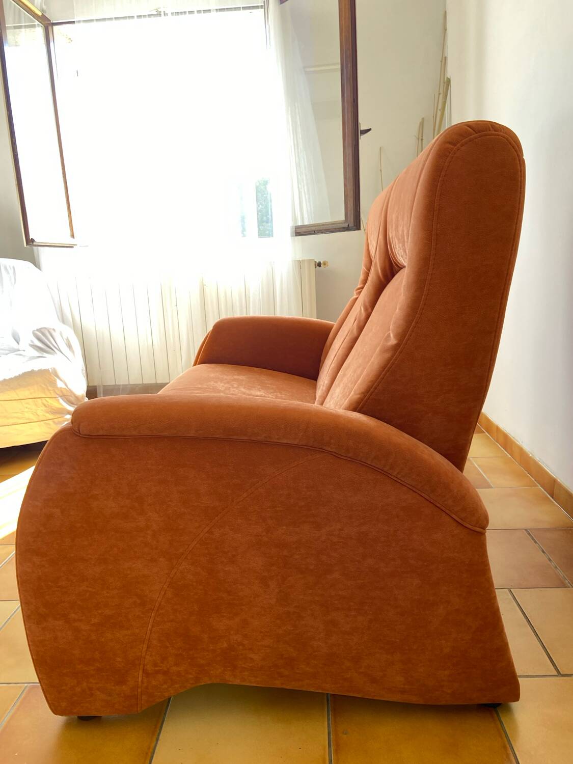 Leather 2-seater sofa comfort