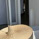Large suspension, rattan luminaire in hat shape D:80cm