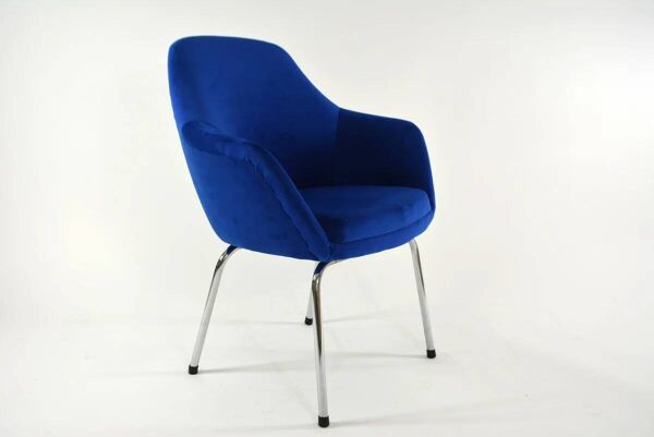 Fauteuil coquille bleu roi
