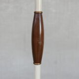 Dutch mid-century floor lamp with glass shade