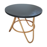 Round rattan coffee table