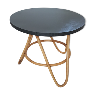 Table basse rotin ronde