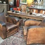 Paire de fauteuils club