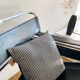 Wool cushion houndstooth graphic
