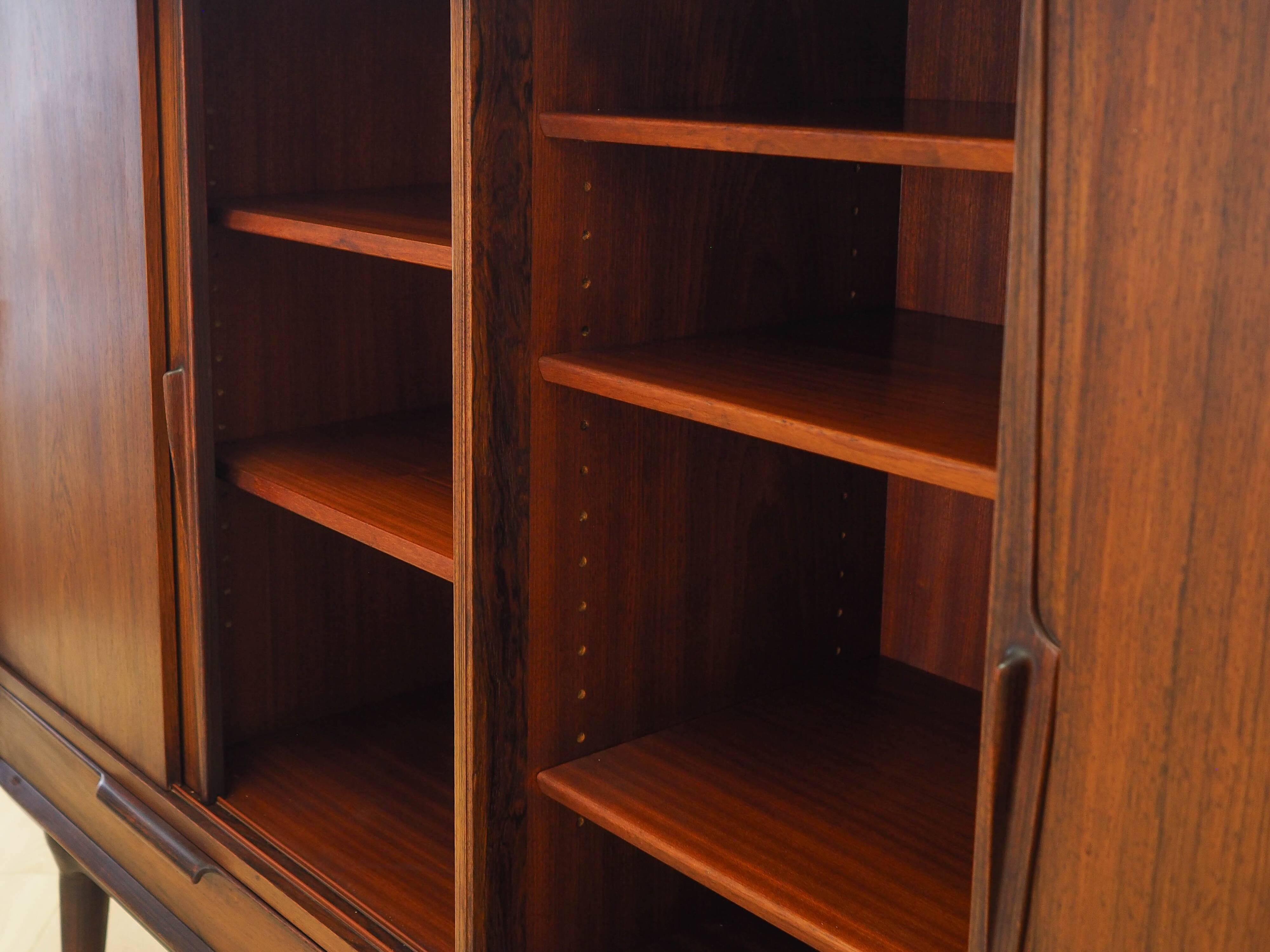 Rosewood highboard, Danish design, 1970s, manufacturer: Omann Jun