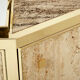 Pair of travertine brass cabinets by Alfredo Freda 1975