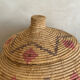 Raffia basket with lid