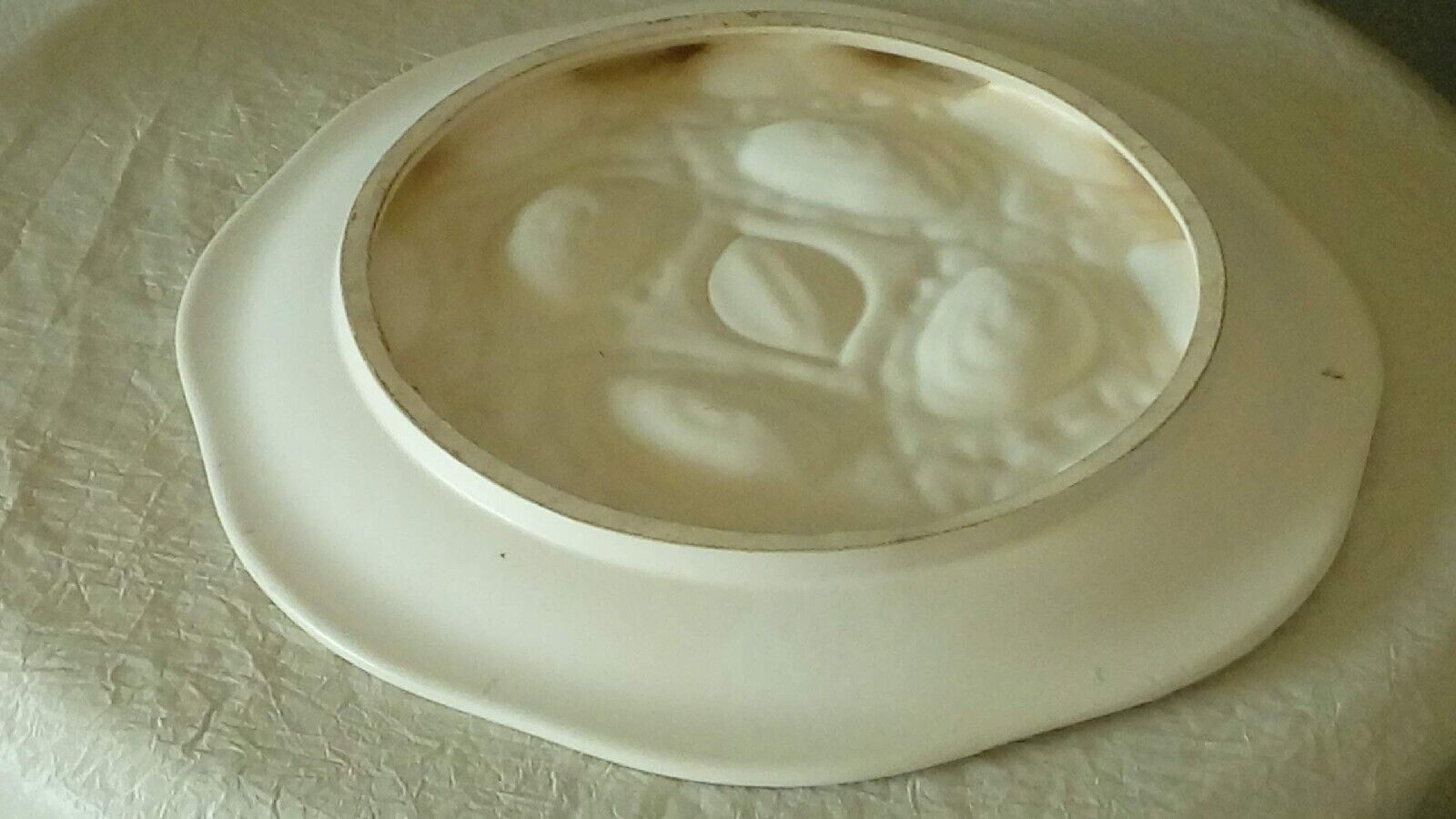 Vintage Vallauris Fat Lava ceramic oyster plate dish