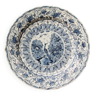 Delft earthenware dish, signed the porcelain label