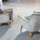 Bi color armchair of the 59/60