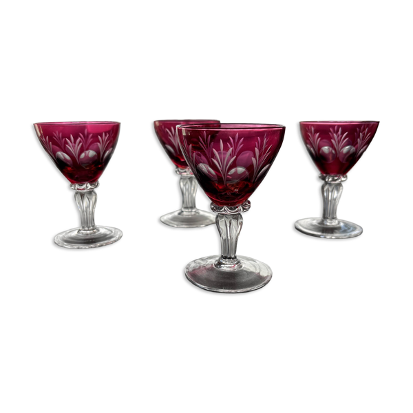 Verres à liqueur en cristal
