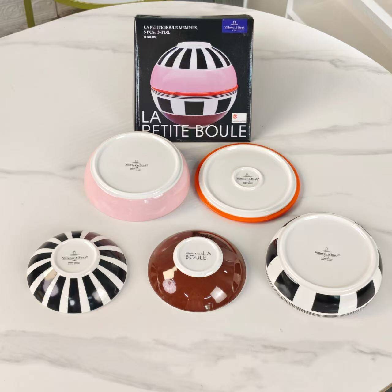 Villeroy & Boch La Boule Memphis – Ensemble de vaisselle en porcelaine complet