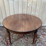 Table à manger ronde en acajou de style Louis XVI 230 cm