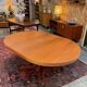 Baumann round teak table, vintage 1970s, Roche Bobois